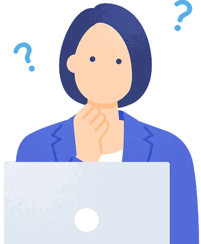 悩む女性のイラスト